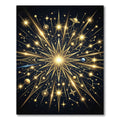Golden Celestial Starry Galaxy Mandala Rug