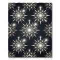 Art Deco Silver Starburst Diamond Rug