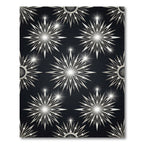 Art Deco Silver Starburst Diamond Rug