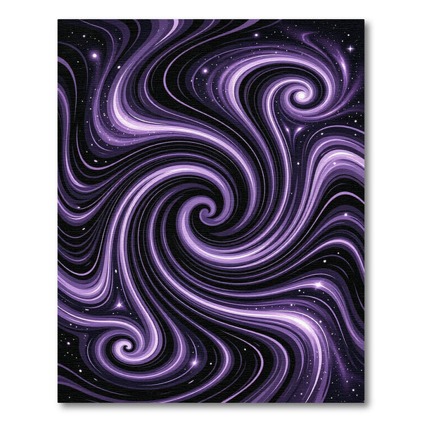 Cosmic Interstellar Purple Swirl Rug