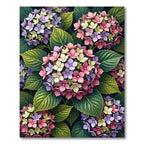 Vibrant Multi-Color Hydrangea Blossom Arrangement Rug