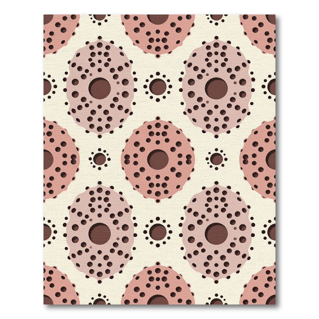 Soft Pink Dot Abstract Geometric Rug