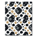Playful Golden Paw Black Blob Art Rug