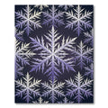 Icy Blue Snowflake Symmetry Rug