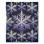 Icy Blue Snowflake Symmetry Rug