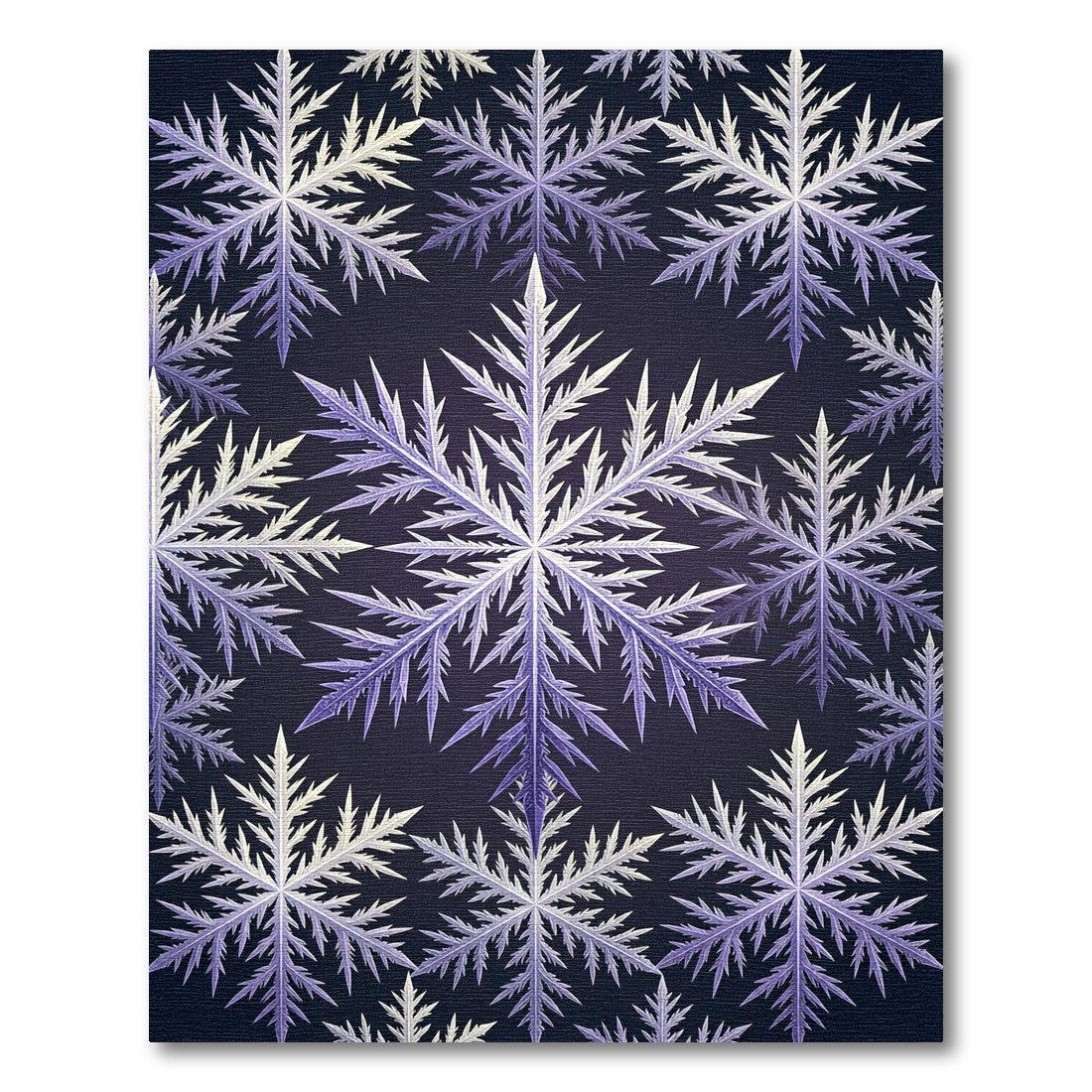 Icy Blue Snowflake Symmetry Rug