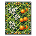 Orange Blossom Lattice Garden Accent Rug