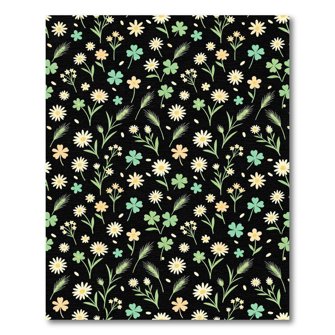Pastel Meadow Floral Clover Rug