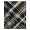 Charcoal and Beige Diagonal Plaid Rug