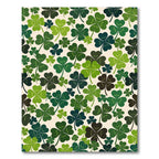Whimsical Emerald Four Leaf Clover Field Rug