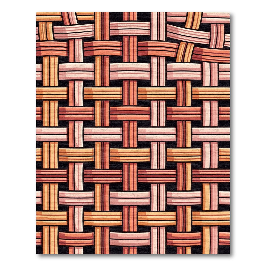 Warm Earthy Tones Woven Texture Rug