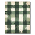 Rustic Distressed Forest Green Plaid Rug