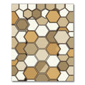 Golden Brown Hexagon Tessellation Rug