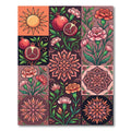 Collage Sun Pomegranate Flower Medallions Rug