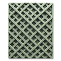 Sage Green Interlocking Geometric Lattice Rug