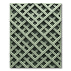 Sage Green Interlocking Geometric Lattice Rug
