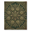 Emerald Ornate Floral Mandala Scroll Rug