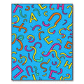 Retro Geometric Confetti Shapes Rug