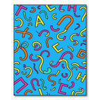 Retro Geometric Confetti Shapes Rug