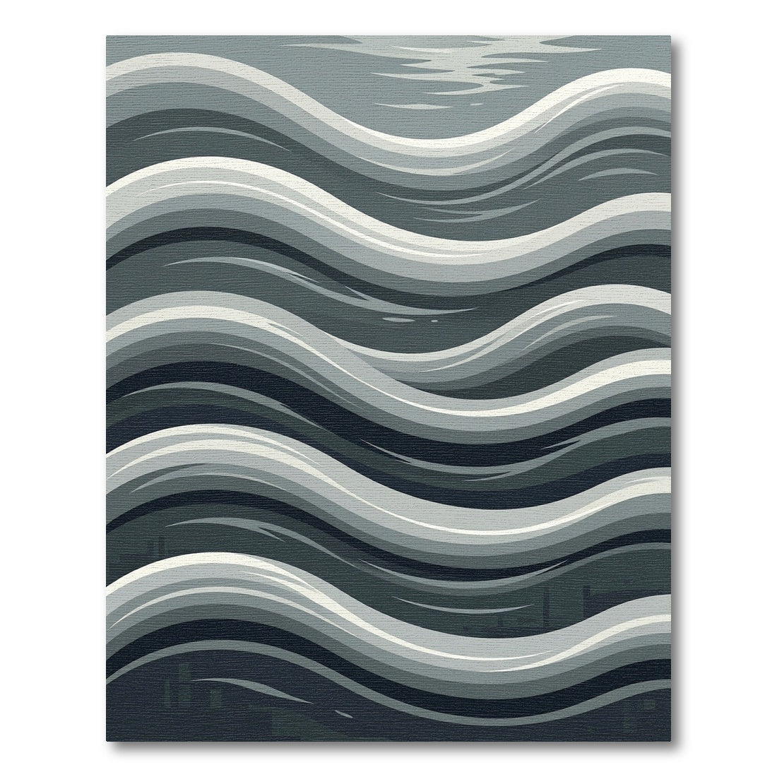 Monochromatic Wave Abstract Ripples Rug