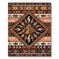 Earthly Geometric Pyramid Lightning Feather Rug