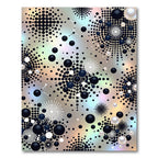 Opaque Black And White Halftone Spheres Rug