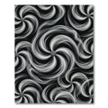 Monochrome Swirling Smoke Cloud Rug