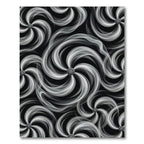 Monochrome Swirling Smoke Cloud Rug