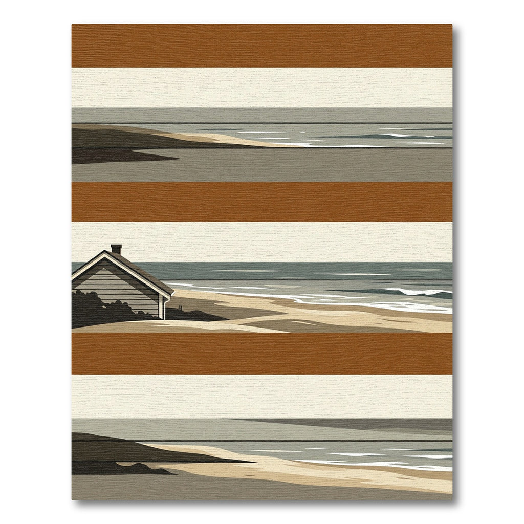 Coastal Striped Beach House Rug