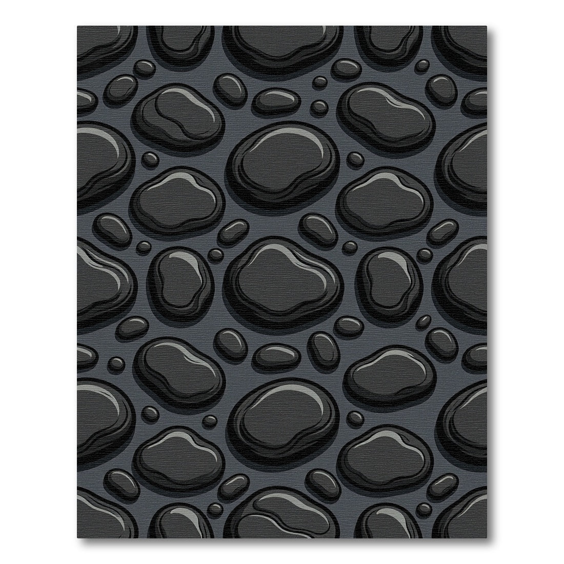 Dark Amoeba Organic Composition Rug