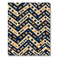 Navy Cream Dog Treat Chevron Rug