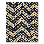 Navy Cream Dog Treat Chevron Rug