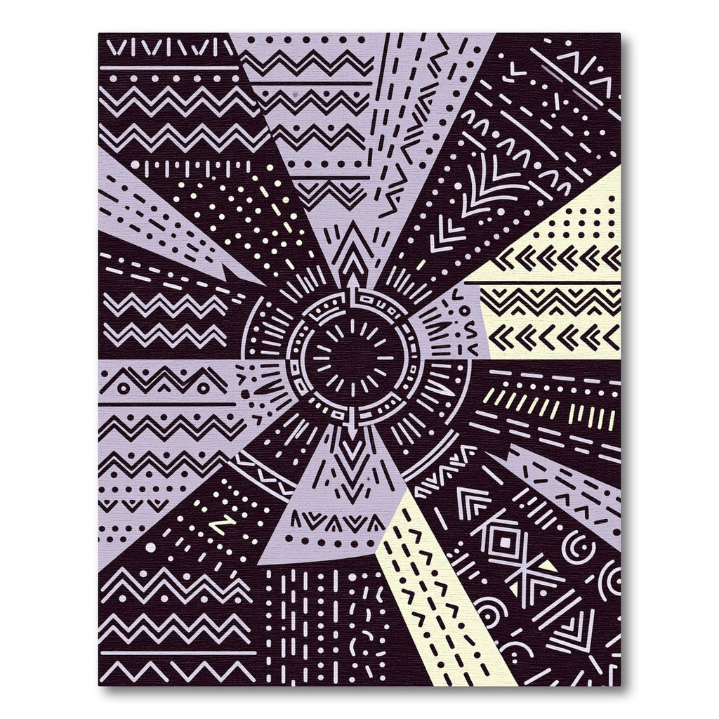 Geometric Sunburst Boho Tribal Rug