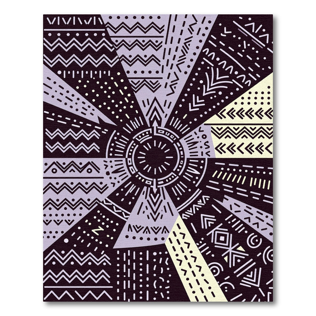 Geometric Sunburst Boho Tribal Rug
