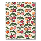 Whimsical Cherry Fruit Pattern Rug