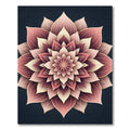 Crimson Rose Mandala Floral Rug