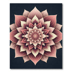Crimson Rose Mandala Floral Rug