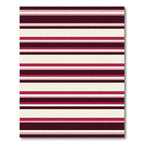 Crimson Magenta Cream Striped Rug