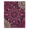Vibrant Magenta Mandala Flourish Rug