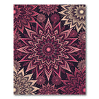 Vibrant Magenta Mandala Flourish Rug