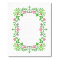 Pink Spring Floral Vine Border Rug