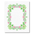 Pink Spring Floral Vine Border Rug