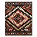 Bold Terracotta Aztec Geometric Wildlife Emblem Rug