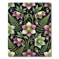 Vintage Floral Fern Arrangement Rug