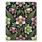 Vintage Floral Fern Arrangement Rug