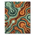 Earthy Swirls Abstract Flow Rug