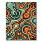 Earthy Swirls Abstract Flow Rug