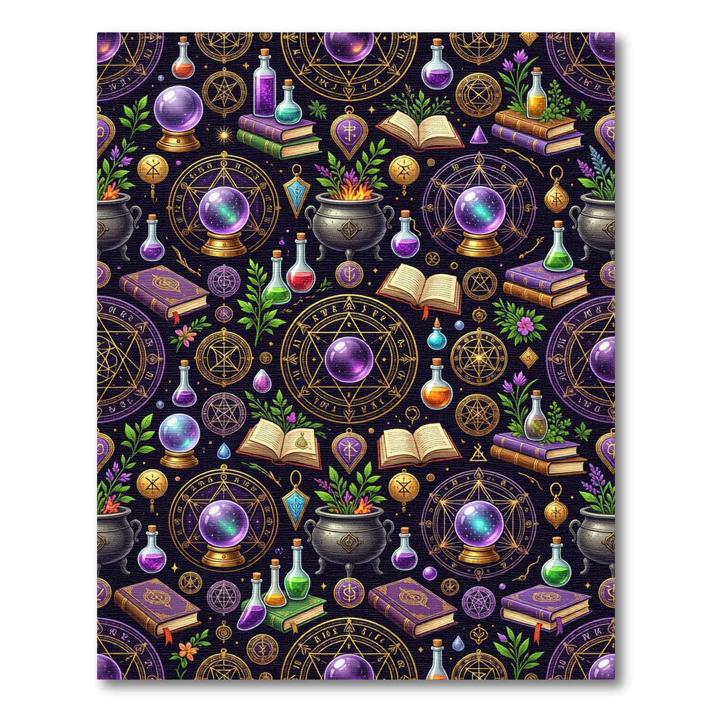 Mystical Crystal Ball Witchcraft Occult Rug