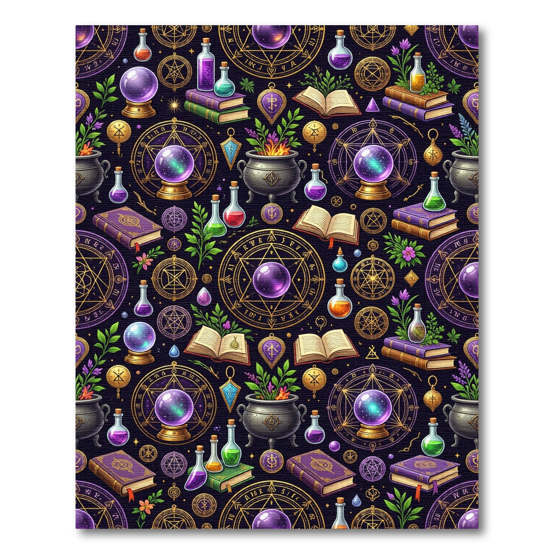 Mystical Crystal Ball Witchcraft Occult Rug