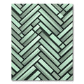 Mint Green Herringbone Composition Rug